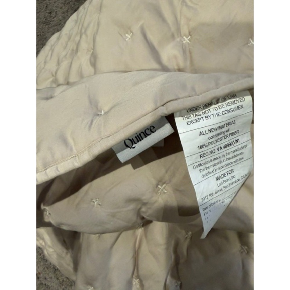 Quince Organic Bamboo Viscose Quilt King Cal King Sand Beige Neutral Bedding - Picture 8 of 9